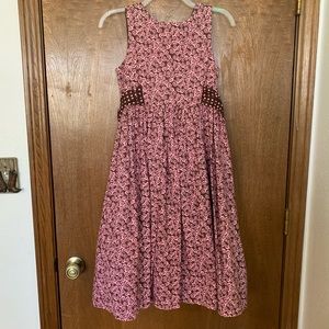 Girls 16 Brown & Pink Dress